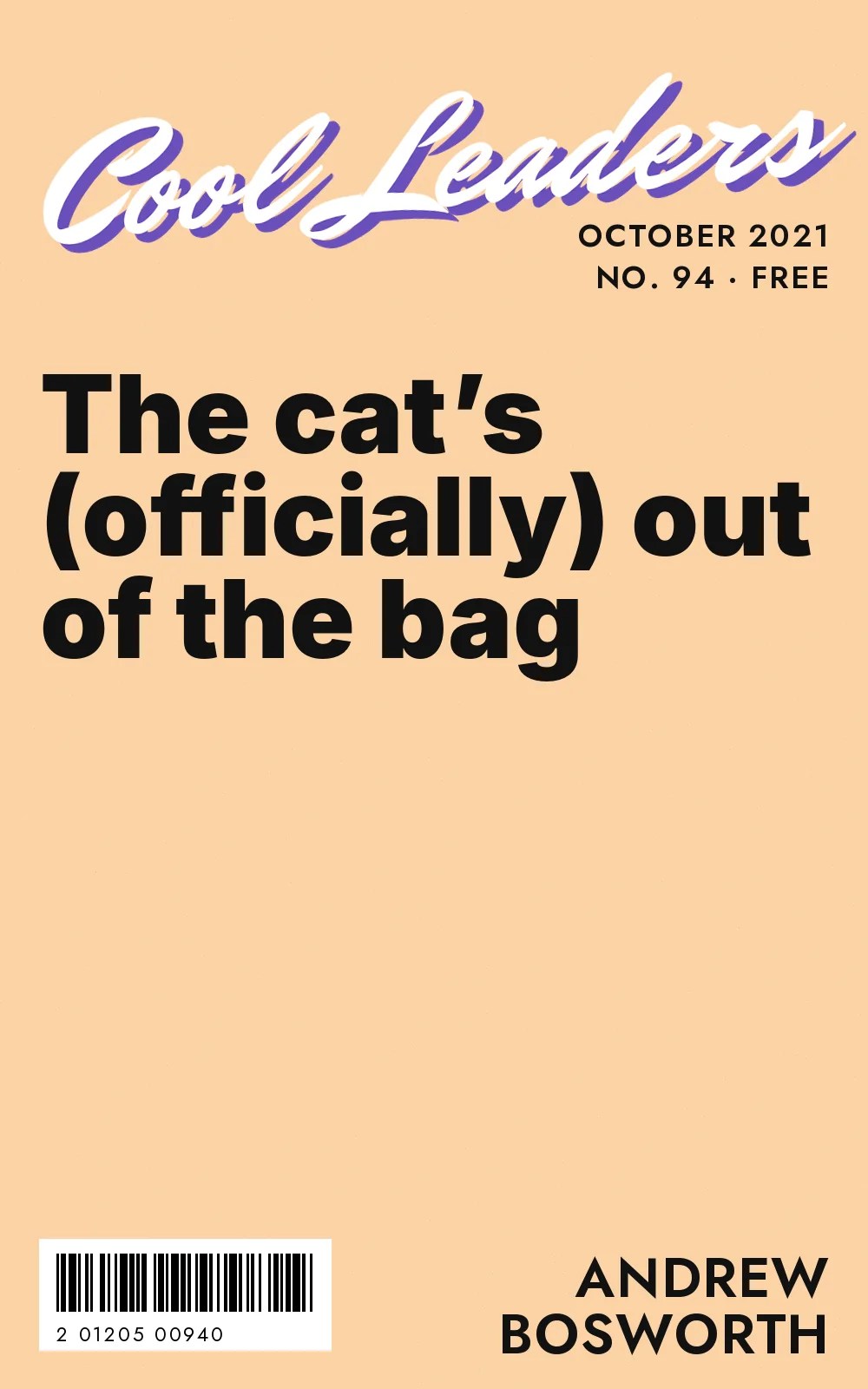The cat’s (officially) out of the&nbsp;bag