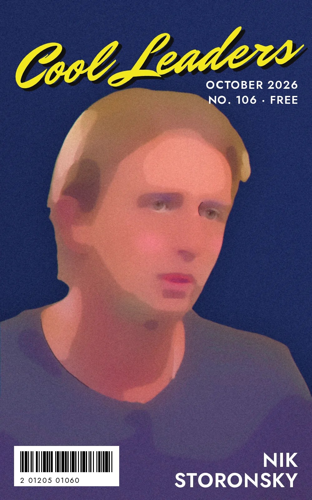 Cool Leaders cover No. 106, October 2026: Nik Storonsky, painted from a still of his Bloomberg Tech interview